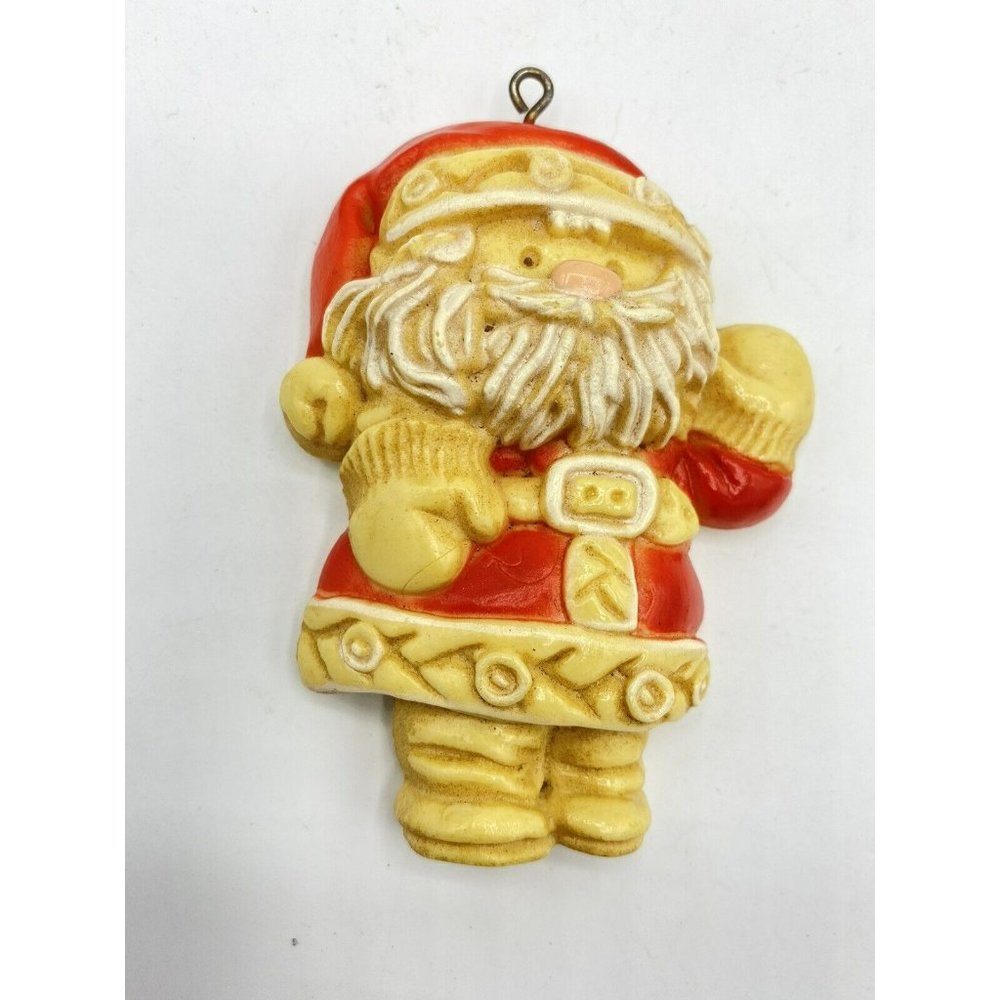 Hallmark 1976 Tree Treat Santa Claus Cookie Ornament Seasons Greetings 3.5" EU
